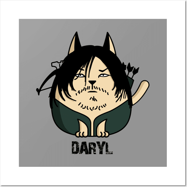 Daryl the Cat Wall Art by JORDYGRAPH